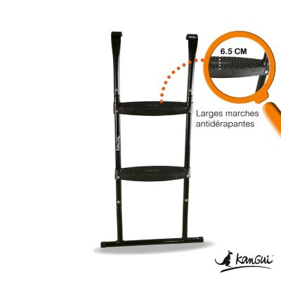 Trampoline de jardin 365 cm + filet de sécurité + échelle JUMPI Vert/Noir 360