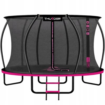Trampoline de jardin THUNDER 14ft 427 cm avec filet de sécurité intérieur et échelle 1 pièce.
