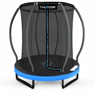 Trampoline de jardin THUNDER pour enfants 140 cm 4.5 pieds avec filet de sécurité interne sûr pour la maison et le jardin 1 pièce.