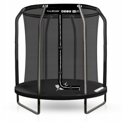 Trampoline de jardin THUNDER pour enfants 4.5 pieds 140 cm petit et stable avec filet de sécurité 1 pièce.