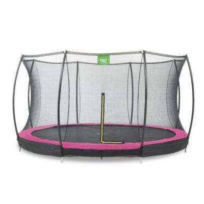 Hudora Jump In 140 – Trampoline Sécurité Rose Avec Filet – Diamètre 140 Cm – Charge Max 35 Kg – Rebond Élastique – Dès 3 Ans
