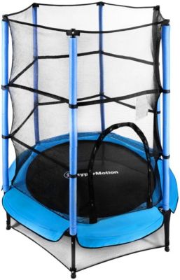 Trampoline pour Enfants 3 à 6 ans - 140 cm Diamètre, Jardin & Intérieur - Hauteur 162 cm - Filet de protection