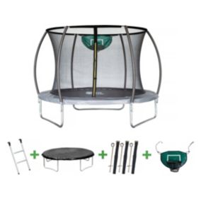 Trampoline prestige "jumper" 3,65 m et panier basket