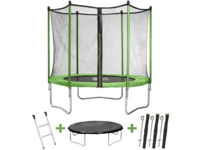 Trampoline "Yoopi 2"  Diametre 1.80 m  avec filet + échelle + couverture + kit d'ancrage