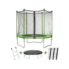 Trampoline "Yoopi 2"  Diametre 1.80 m  avec filet + échelle + couverture + kit d'ancrage