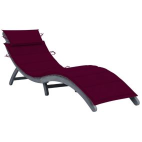 Transat chaise longue bain de soleil bois gris Helloshop26