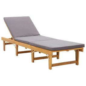 Transat chaise longue bain de soleil bois Helloshop26