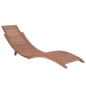 Transat chaise longue bain de soleil bois Helloshop26