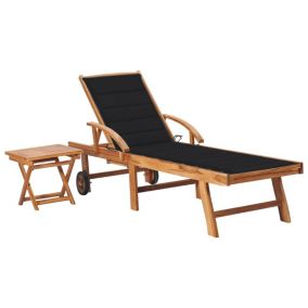 Transat chaise longue bain de soleil bois Helloshop26