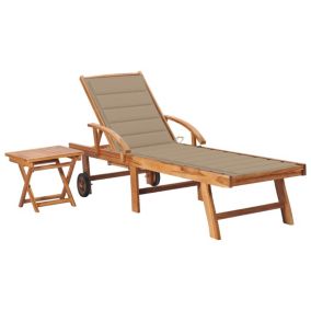 Transat chaise longue bain de soleil bois Helloshop26