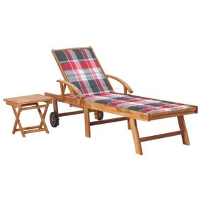 Transat chaise longue bain de soleil bois Helloshop26