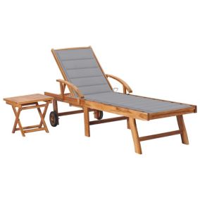 Transat chaise longue bain de soleil bois Helloshop26