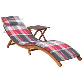 Transat chaise longue bain de soleil bois Helloshop26