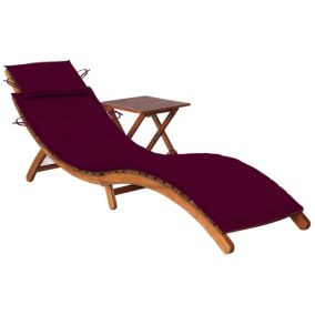 Transat chaise longue bain de soleil bois Helloshop26