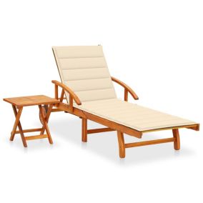 Transat chaise longue bain de soleil bois Helloshop26