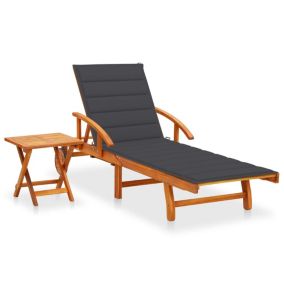 Transat chaise longue bain de soleil bois Helloshop26