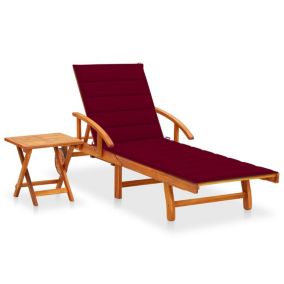 Transat chaise longue bain de soleil bois Helloshop26