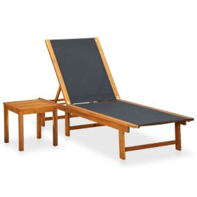 Transat chaise longue bain de soleil bois Helloshop26