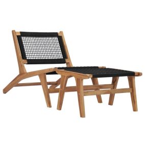 Transat chaise longue bain de soleil bois Helloshop26