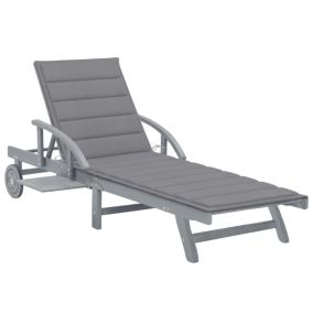 Transat chaise longue bain de soleil bois Helloshop26