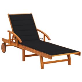 Transat chaise longue bain de soleil bois Helloshop26