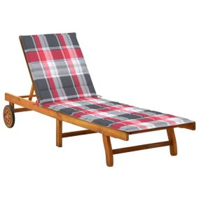 Transat chaise longue bain de soleil bois Helloshop26