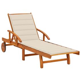 Transat chaise longue bain de soleil bois Helloshop26