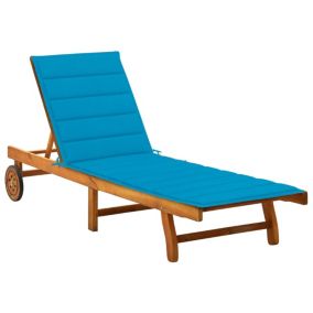 Transat chaise longue bain de soleil bois Helloshop26