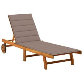 Transat chaise longue bain de soleil bois Helloshop26