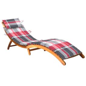 Transat chaise longue bain de soleil bois Helloshop26