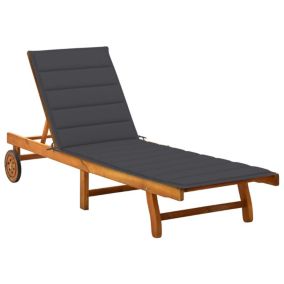 Transat chaise longue bain de soleil bois Helloshop26