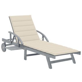 Transat chaise longue bain de soleil bois Helloshop26