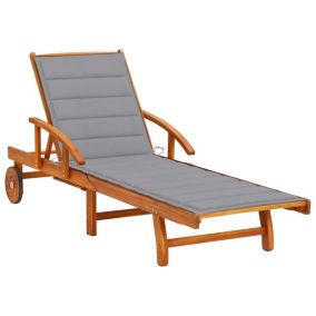 Transat chaise longue bain de soleil bois Helloshop26