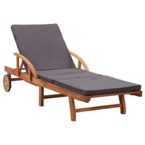 Transat chaise longue bain de soleil bois Helloshop26