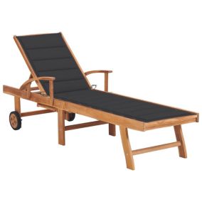 Transat chaise longue bain de soleil bois Helloshop26