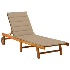 Transat chaise longue bain de soleil bois Helloshop26