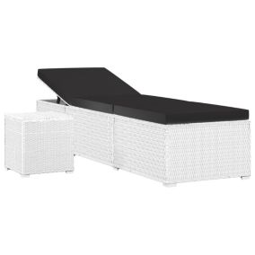 Transat chaise longue bain de soleil resine blanc Helloshop26