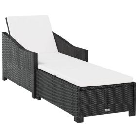 Transat chaise longue bain de soleil resine blanc Helloshop26