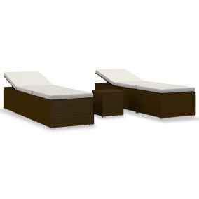 Transat chaise longue bain de soleil resine marron Helloshop26