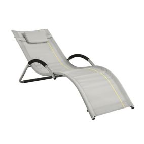 Transat de Jardin Chaise Longue Bain de Soleil, OGS38-HG, SoBuy