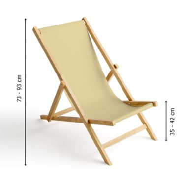 Transat de jardin Ferocity en bois pliant Margarita 1 pièce
