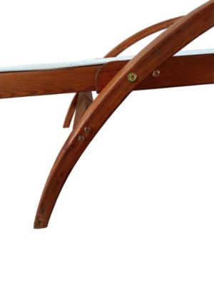 Transat en bois et toile PVC blanc NAARI Concept Usine