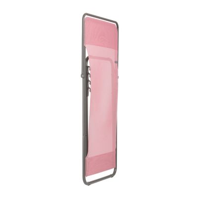Transat pliant Lafuma Maxi Transat acier gris et polyester rose cerisier