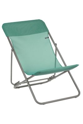 Transat pliant Lafuma Maxi Transat acier gris et polyester vert chlorophylle