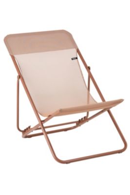 Transat pliant Lafuma Maxi Transat acier orange canyon et polyester orange canyon