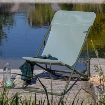 Transat pliant Lafuma Maxi Transat acier vert moss et polyester vert moss