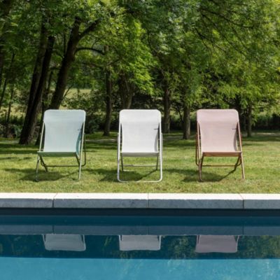 Transat pliant Lafuma Maxi Transat acier vert moss et polyester vert moss