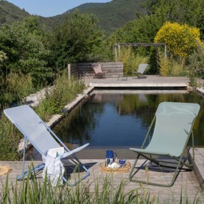 Transat pliant Lafuma Maxi Transat acier vert moss et polyester vert moss