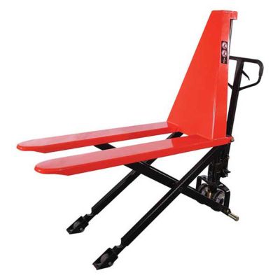 Transpalette levée haute manuel à fourches longues 1800x540mm - Levée 800mm - Capacité 1T - Dossier antichute - HL540M1800