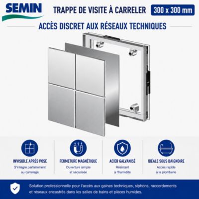 Trappe de visite à carreler Semin, 30 cm x 30 cm